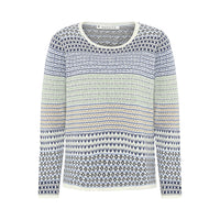 Hibiscus Eco Eco Tulip Jacquard Crew in Dark Blue