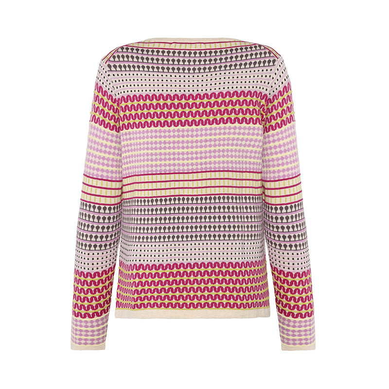 Mansted Hibiscus Eco Maze Crew in Fuchsia