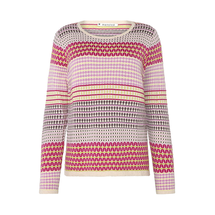 Mansted Hibiscus Eco Maze Crew in Fuchsia