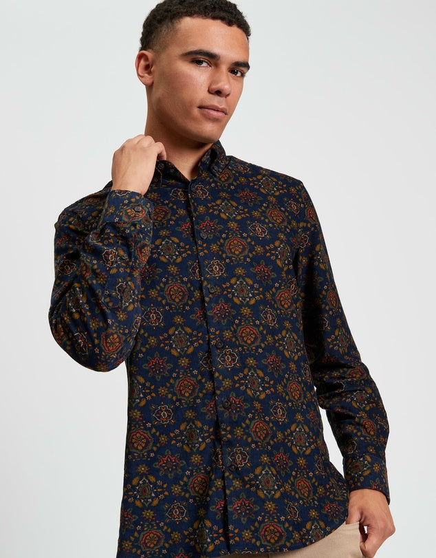 Ben Sherman Corduroy Foulard Print Shirt