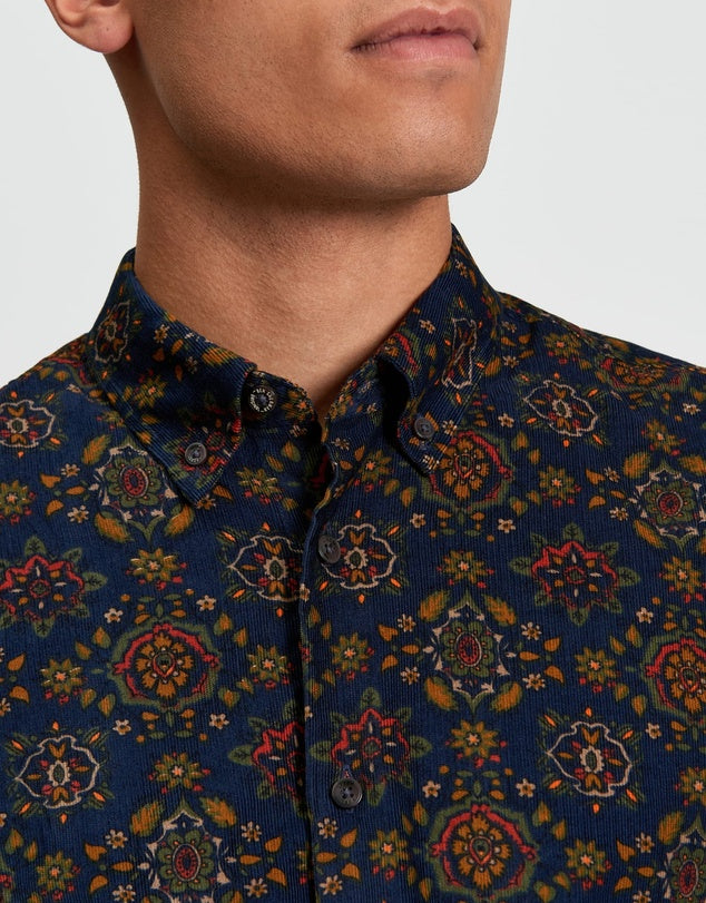 Ben Sherman Corduroy Foulard Print Shirt