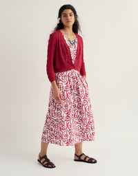 Sweet Day Cardigan in Boat Red