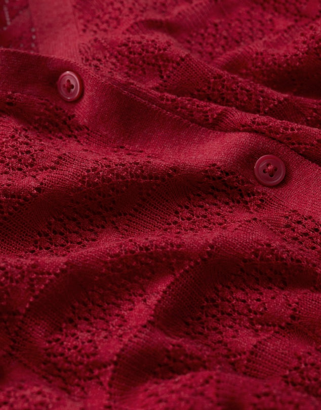Sweet Day Cardigan in Boat Red