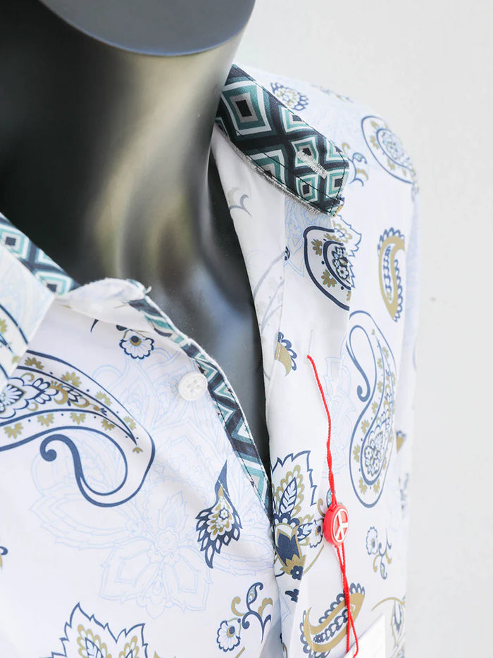 John Lennon Long Sleeve Shirt 'Ashbury' in White