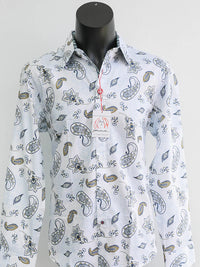 John Lennon Long Sleeve Shirt 'Ashbury' in White