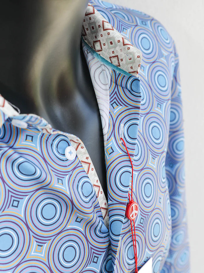 John Lennon Long Sleeve Shirt 'Castleton' in Sapphire