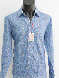 John Lennon Long Sleeve Shirt 'Castleton' in Sapphire