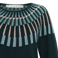 Mansted Josephine Piano Yoke Jumper in Mushroom or Cold Green