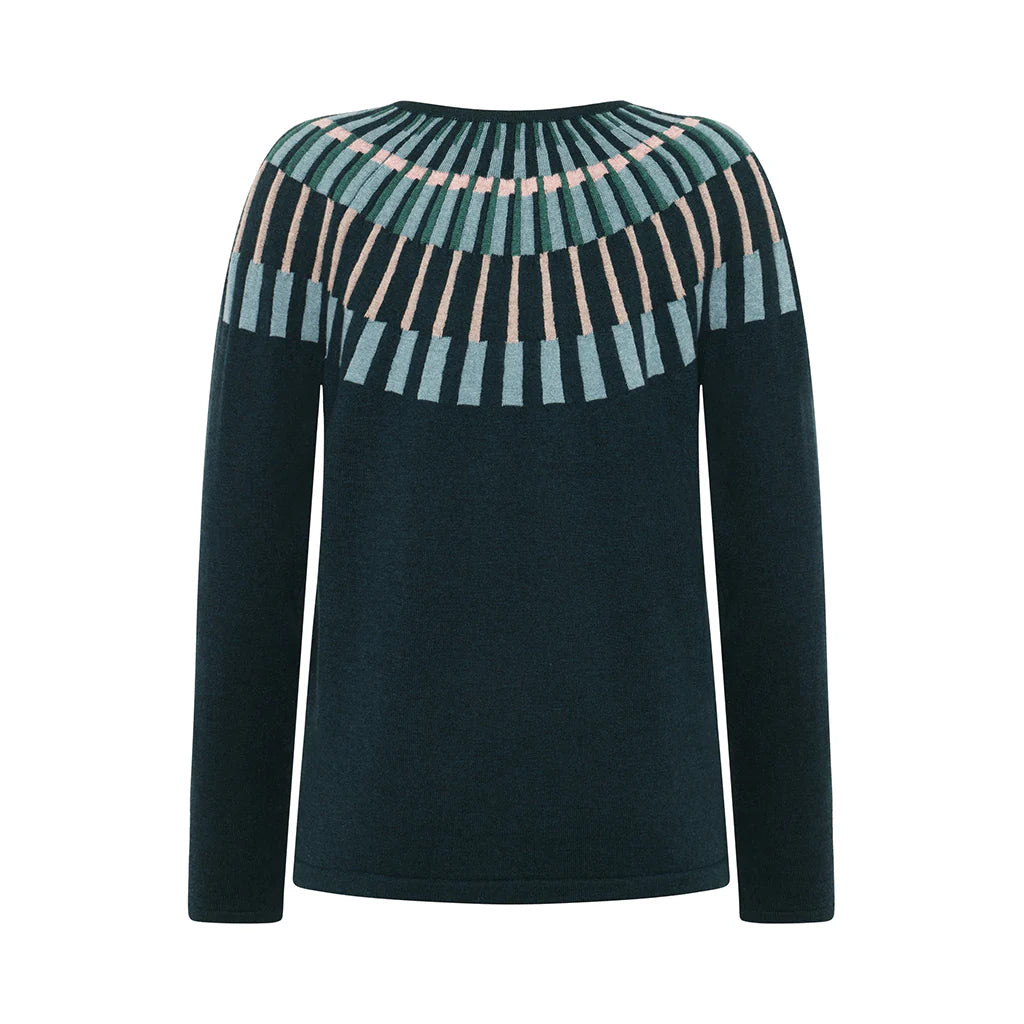 Mansted Josephine Piano Yoke Jumper in Mushroom or Cold Green