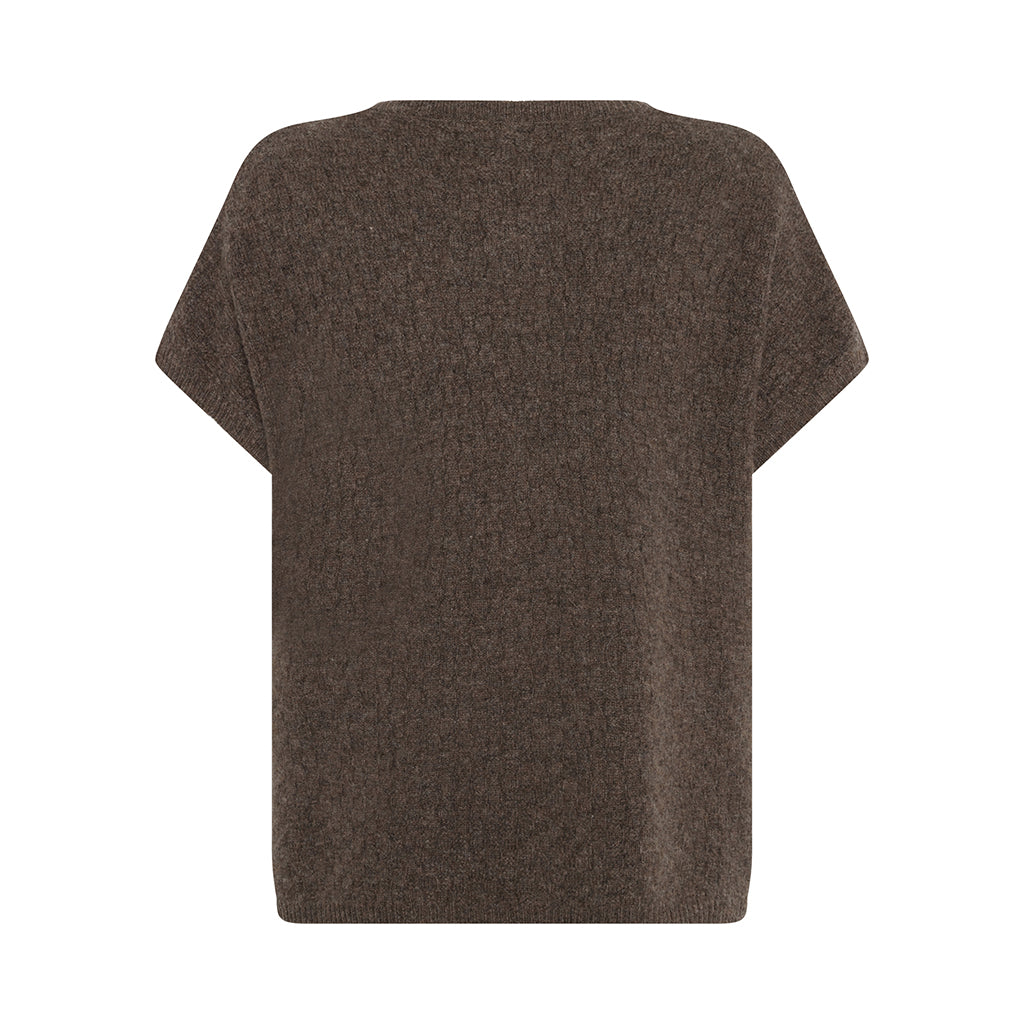 Mansted Komma Button Vest in Brown