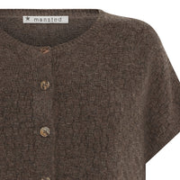 Mansted Komma Button Vest in Brown