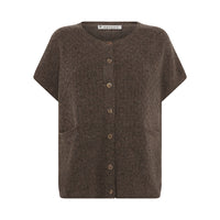 Mansted Komma Button Vest in Brown