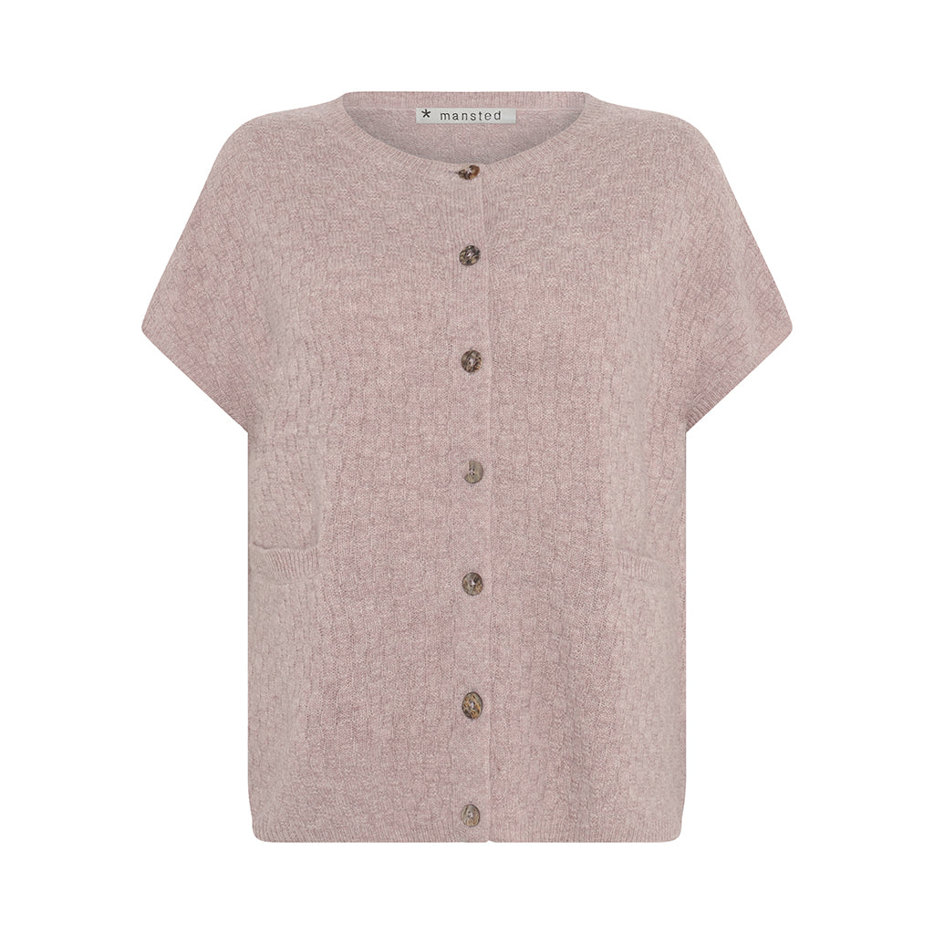 Mansted Komma Button Vest in Rose