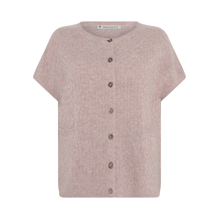 Mansted Komma Button Vest in Rose