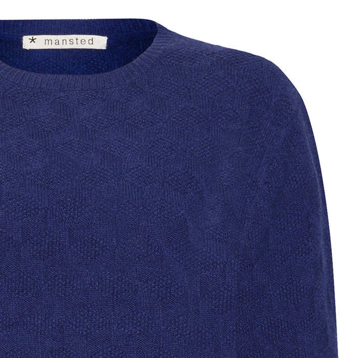 Mansted Kori Textured Crew in Navy