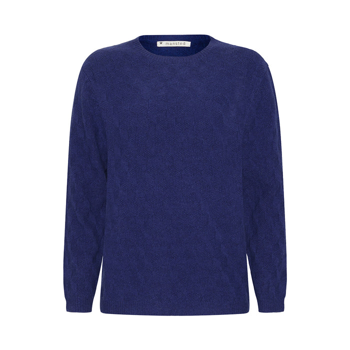 Mansted Kori Textured Crew in Navy