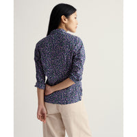 Seasalt Larissa Shirt in Flax Flower Bright Orchid