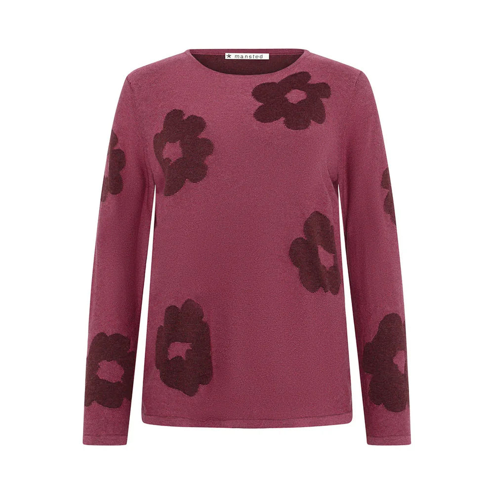 Mansted Bliss Eco Bloom Crew Jumper in Soft Pink