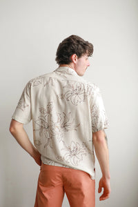 James Harper Short Sleeve Havana Cuban Collar in Mocha