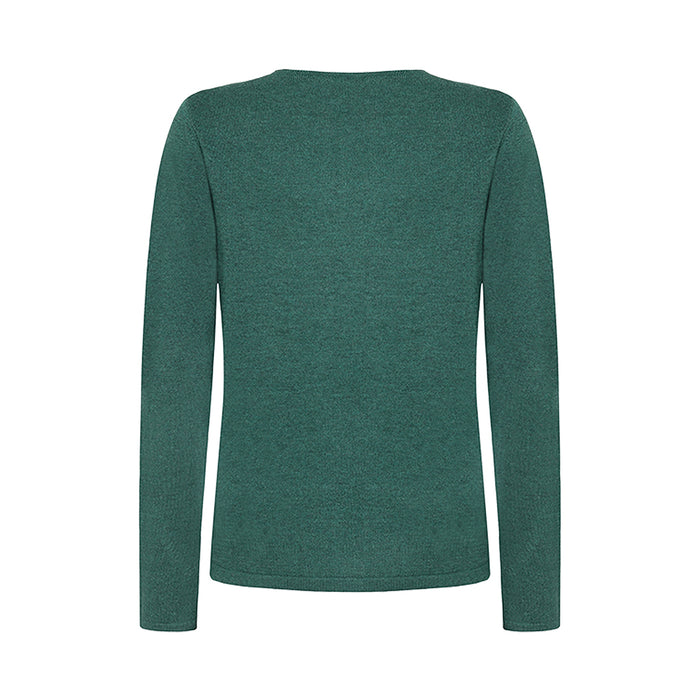 Mansted Nia Classic Crew Neck Jumper in Emerald