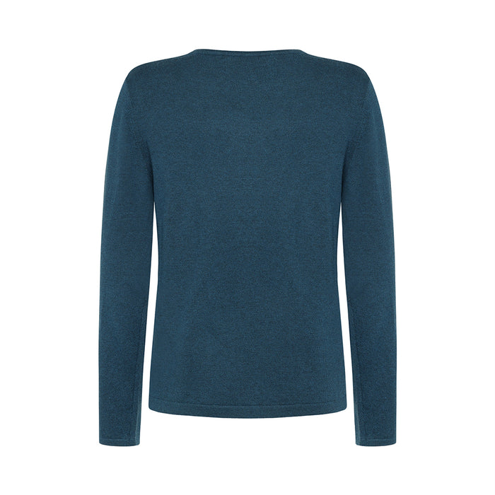 Mansted Nia Classic Crew Neck Jumper in Dark Aqua