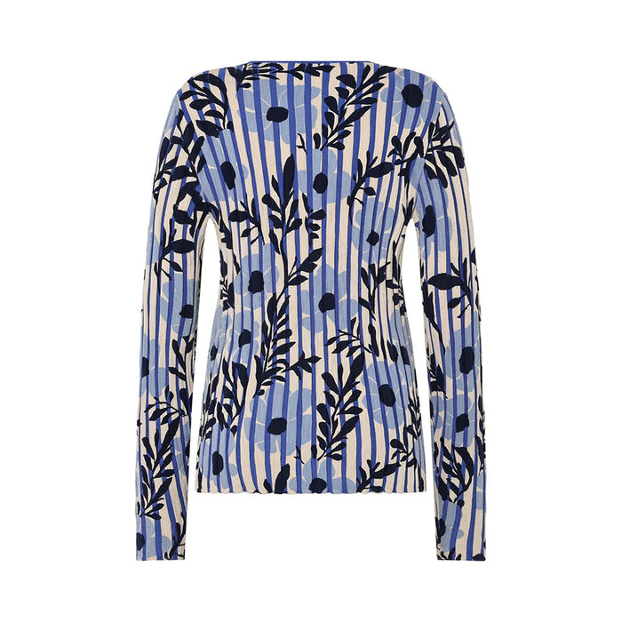Mansted Panama Bars and Blooms Crew in Blue