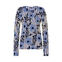 Mansted Panama Bars and Blooms Crew in Blue