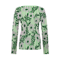 Mansted Panama Bars and Blooms Crew in Green