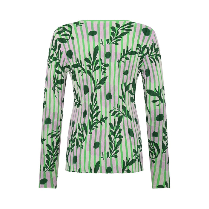 Mansted Panama Bars and Blooms Crew in Green