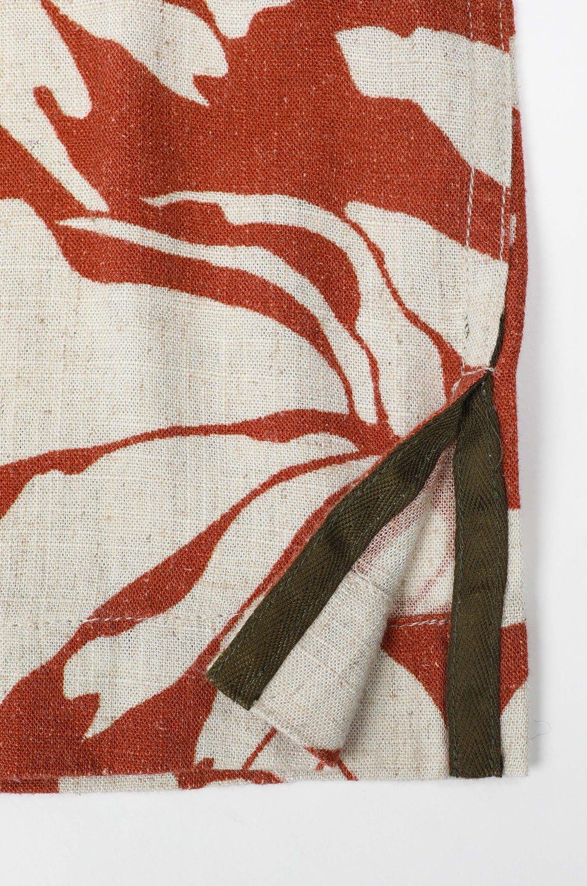 James Harper Short Sleeve Puerto Rico printed shirt in Paprika