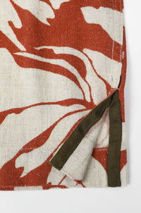 James Harper Short Sleeve Puerto Rico printed shirt in Paprika
