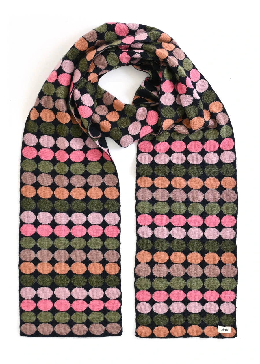 Uimi Penny Spot Scarf in Moss