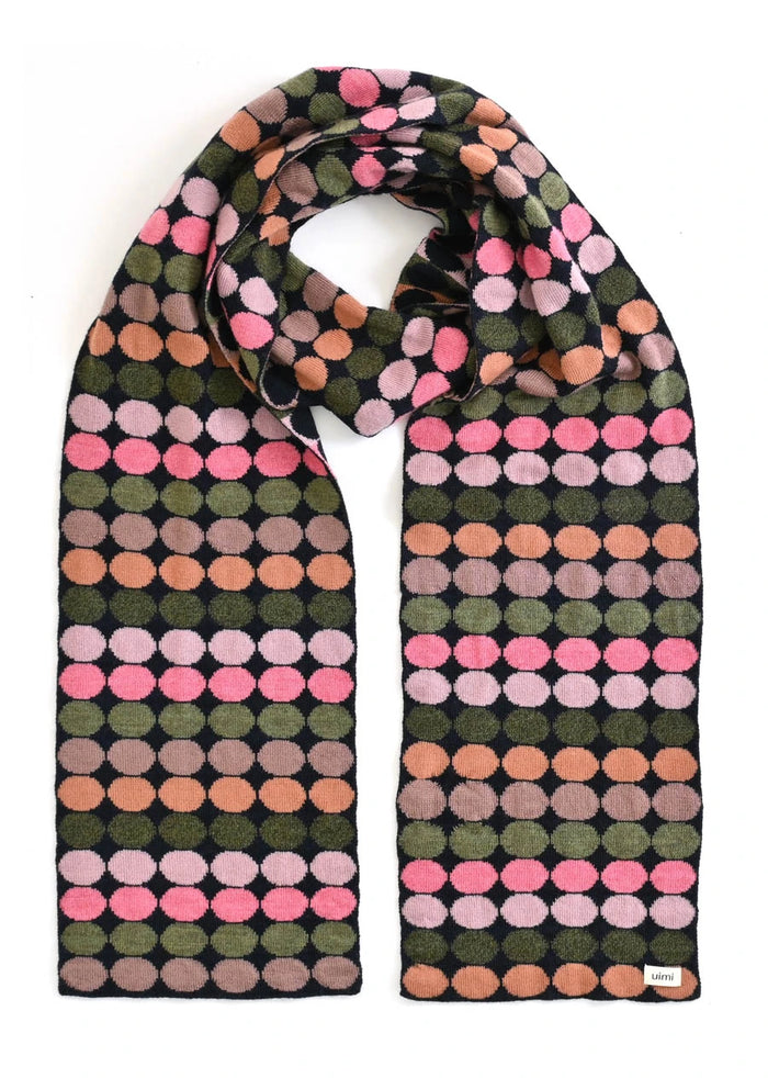 Uimi Penny Spot Scarf in Moss