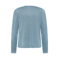 Mansted Pinoir Linen/Hemp Cardigan in Denim