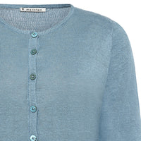 Mansted Pinoir Linen/Hemp Cardigan in Denim