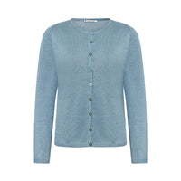 Mansted Pinoir Linen/Hemp Cardigan in Denim
