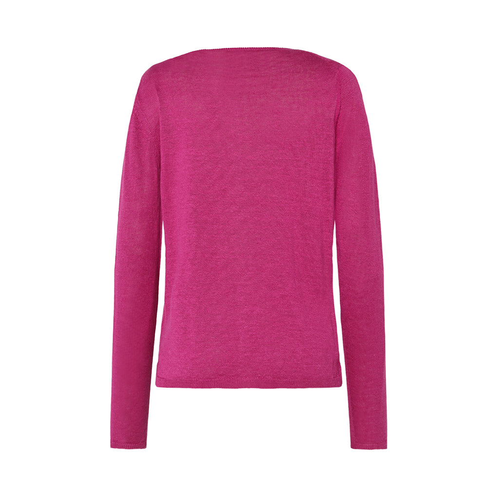 Mansted Pinoir Linen/Hemp Cardigan in Fuchsia
