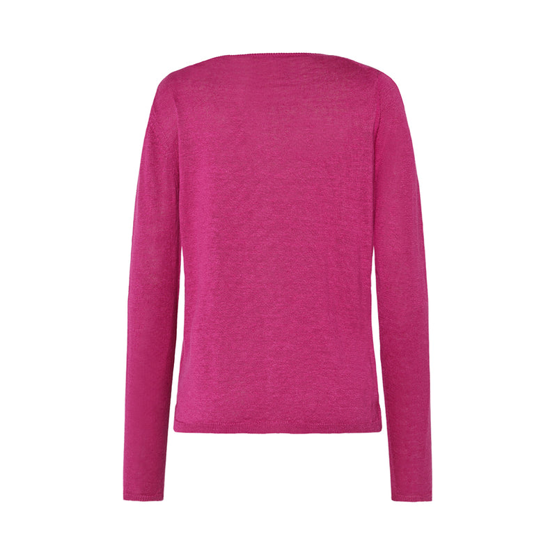 Mansted Pinoir Linen/Hemp Cardigan in Fuchsia