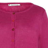 Mansted Pinoir Linen/Hemp Cardigan in Fuchsia