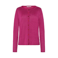 Mansted Pinoir Linen/Hemp Cardigan in Fuchsia