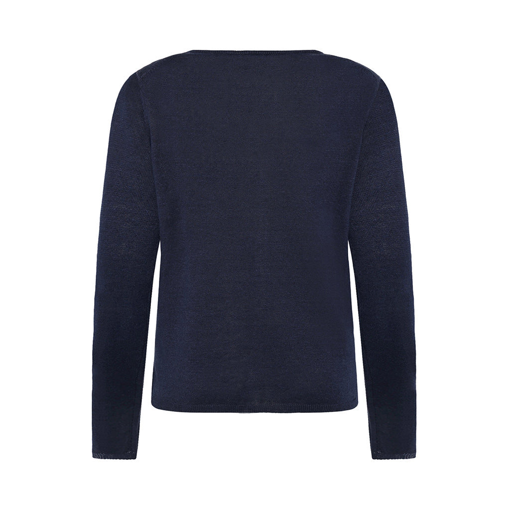 Mansted Pinoir Linen/Hemp Cardigan in Navy