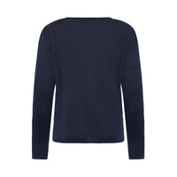 Mansted Pinoir Linen/Hemp Cardigan in Navy
