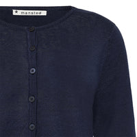 Mansted Pinoir Linen/Hemp Cardigan in Navy