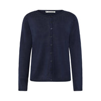 Mansted Pinoir Linen/Hemp Cardigan in Navy