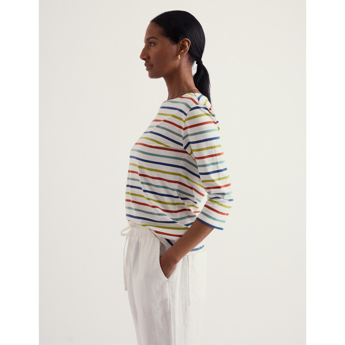Seasalt Sailor Top in Quad Breton Avocado