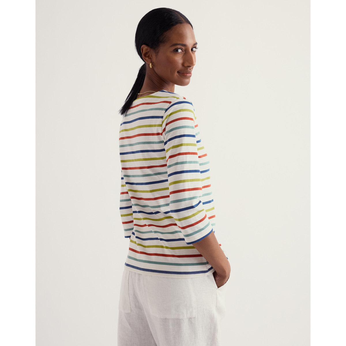 Seasalt Sailor Top in Quad Breton Avocado