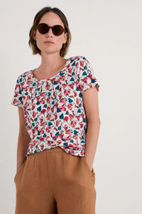 Appletree T-shirt in Parasol Floral Chalk