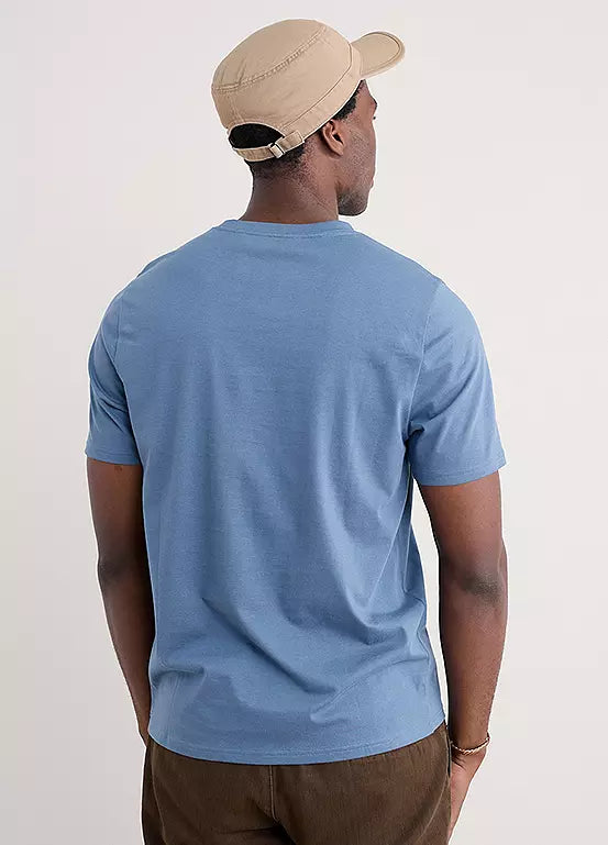Seasalt Mens Midwatch T-Shirt Moon Phases Vintage Indigo
