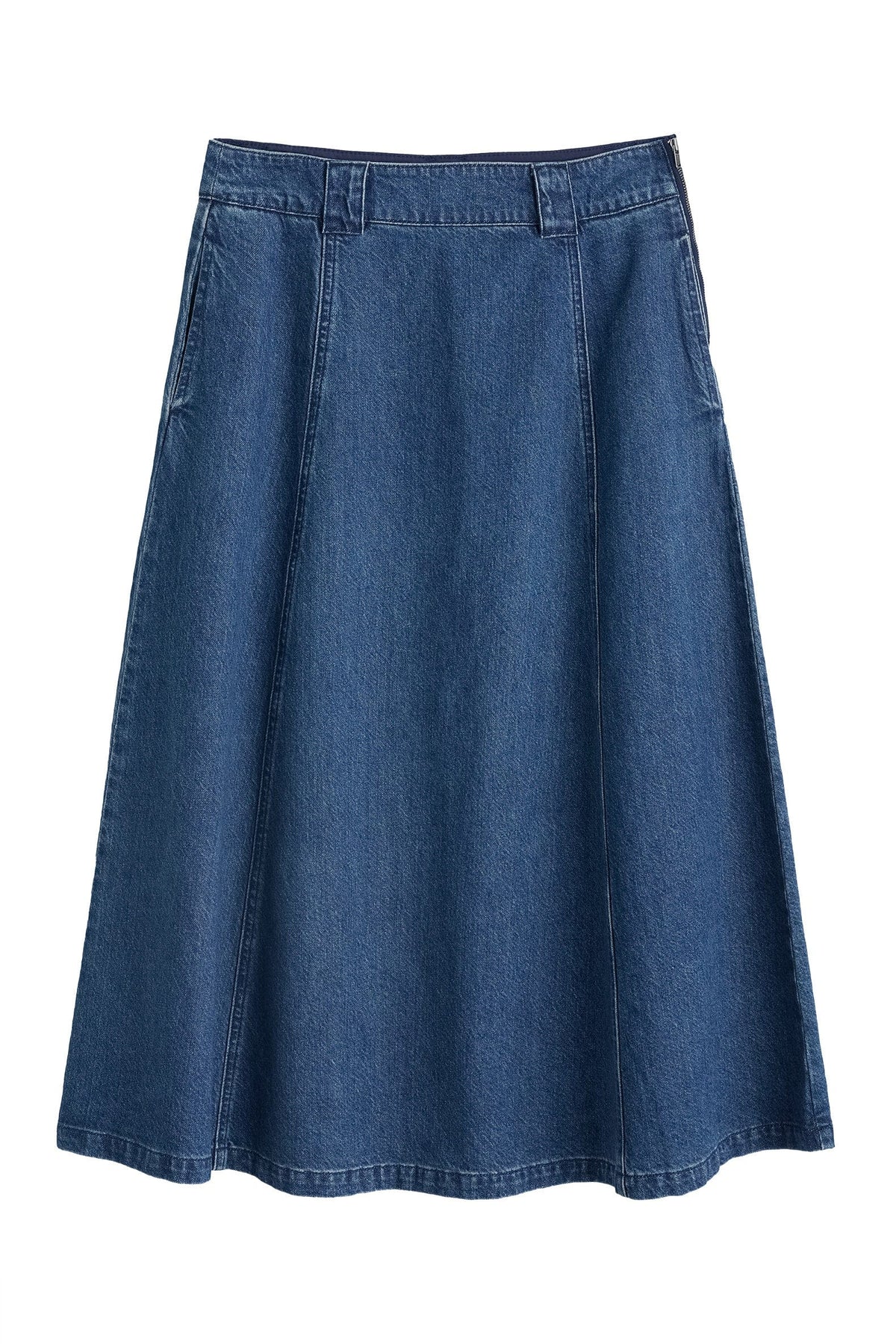 Seasalt Restharrow Skirt in Mid Wash Denim