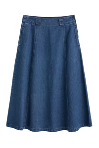 Seasalt Restharrow Skirt in Mid Wash Denim